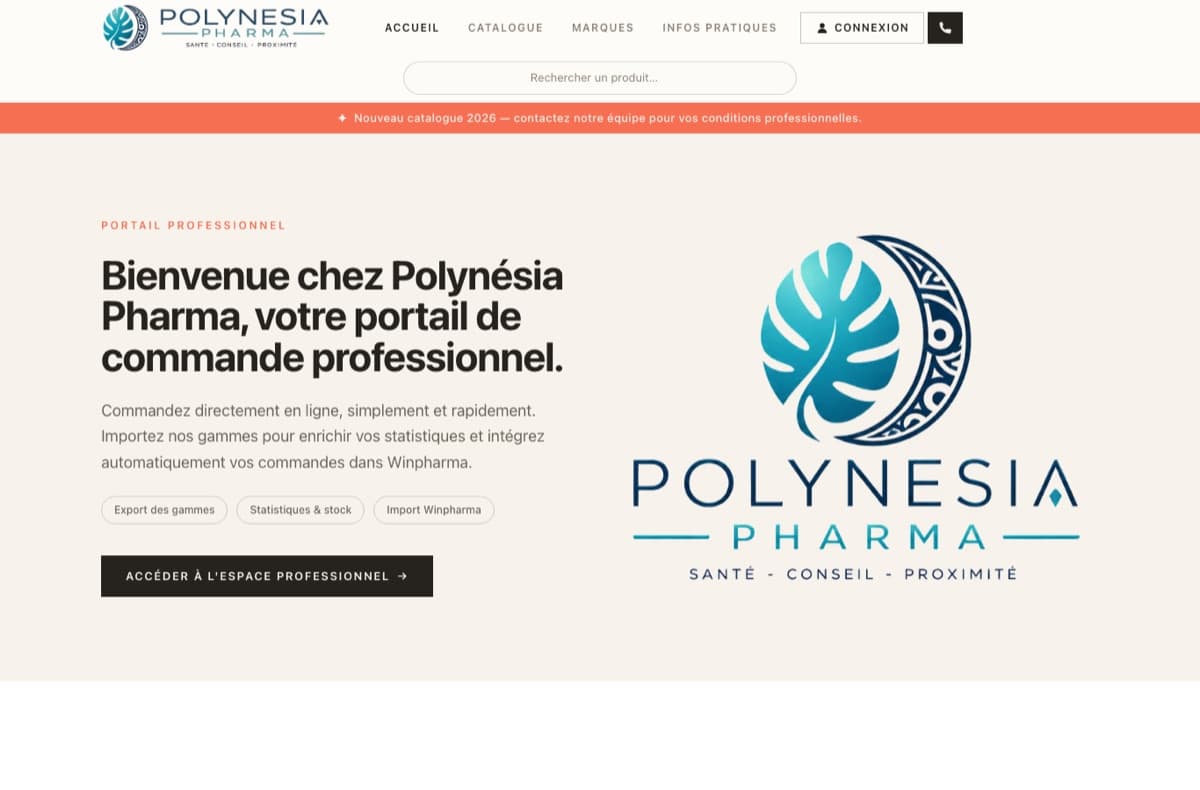 Capture d'écran de Polynésia Pharma